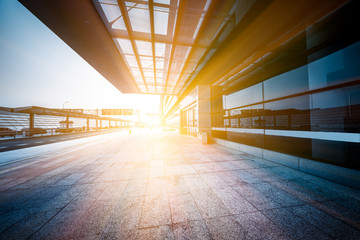 empty entrance of airport