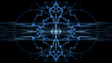 Fractal Flame Background. Blue Mandelbrot.