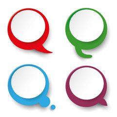 Canvas Print - Four Speech Bubble Labels