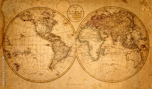 Naklejka na meble old map 1799