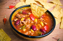 Mexican Soup With Tacos