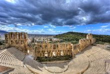 Odeon Of Herodes Atticus Under Acropolis In Athens,Greece