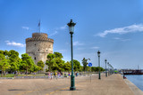 Fototapeta  - The white tower, Thessaloniki city, Greece