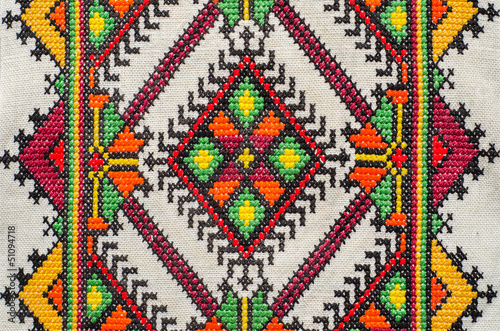 Fototapeta do kuchni embroidered good by cross-stitch pattern