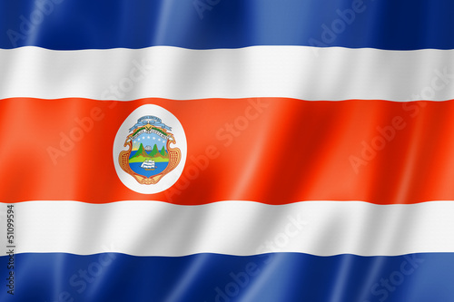 Obraz w ramie Costa Rican flag