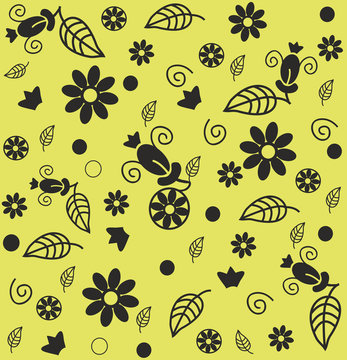 Seamless decorative floral pattern