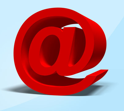red e-mail symbol