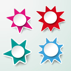 Canvas Print - Star Infographic Labels