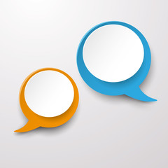 Canvas Print - Two Communication Speech Bubble Labels