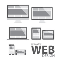Aufkleber - Computer tablet laptop phone logo responsive vector eps10