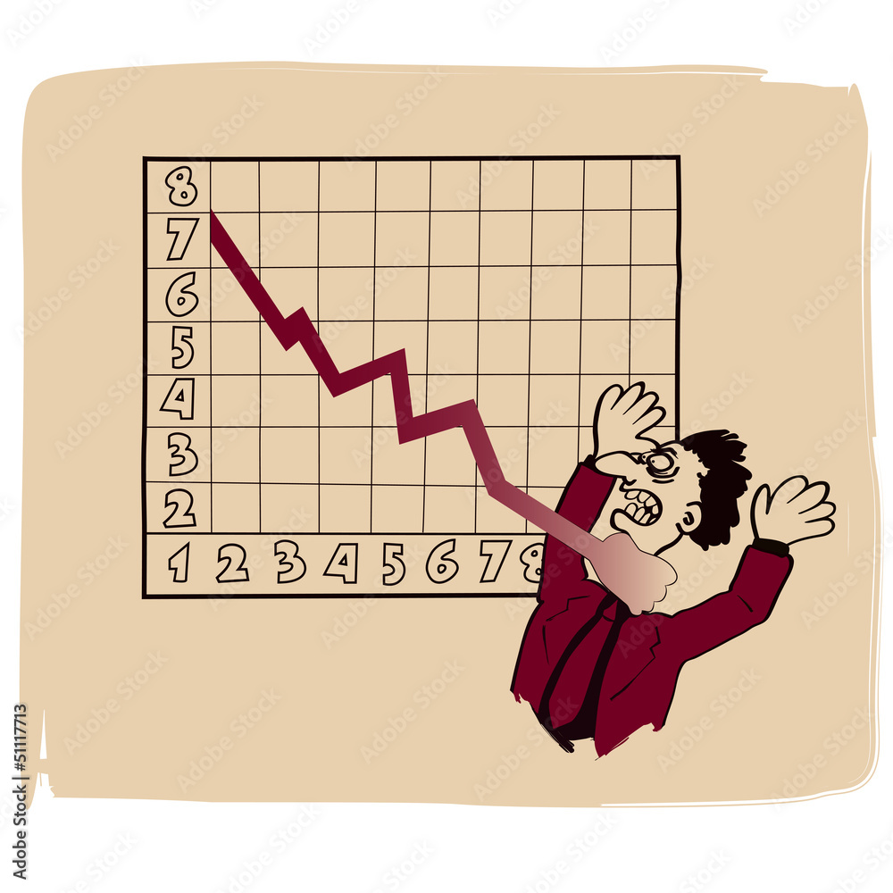 When the numbers become a nightmare - vector cartoon Stock Vector ...
