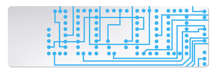 Poster - techno circuit web banners. EPS10 vector illustration
