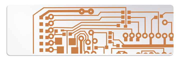 Poster - techno circuit web banners. EPS10 vector illustration