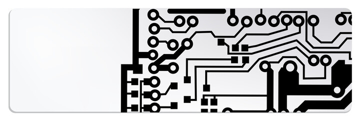 Poster - techno circuit web banners. EPS10 vector illustration