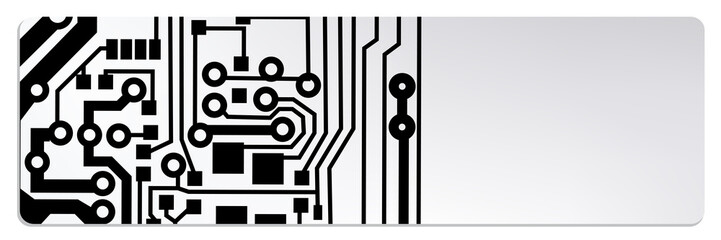 Poster - techno circuit web banners. EPS10 vector illustration