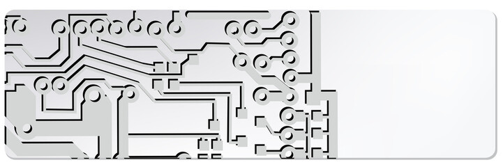 Poster - techno circuit web banners. EPS10 vector illustration