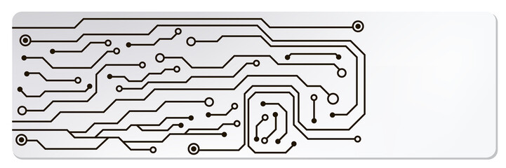 Poster - techno circuit web banners. EPS10 vector illustration