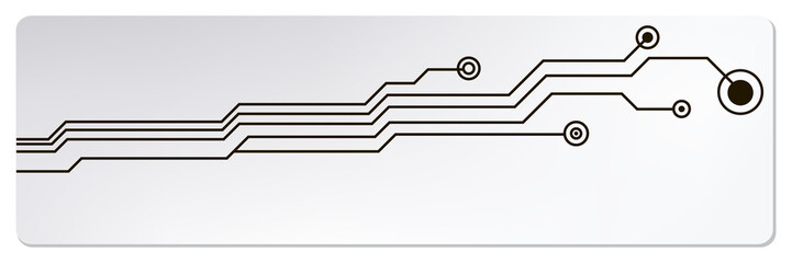Poster - web circuit board techno banner. eps10 vector illustration