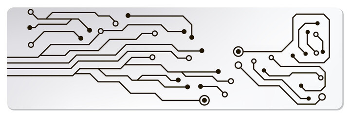 web circuit board techno banner. eps10 vector illustration