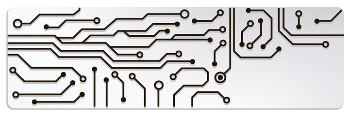 Leinwandbilder - techno circuit web banners. EPS10 vector illustration