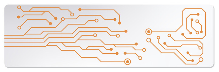 Poster - techno circuit web banners. EPS10 vector illustration