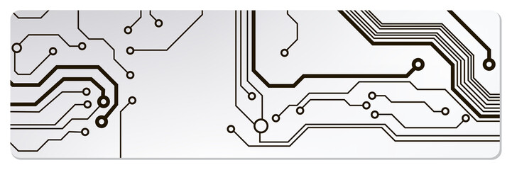 Poster - techno circuit web banners. EPS10 vector illustration
