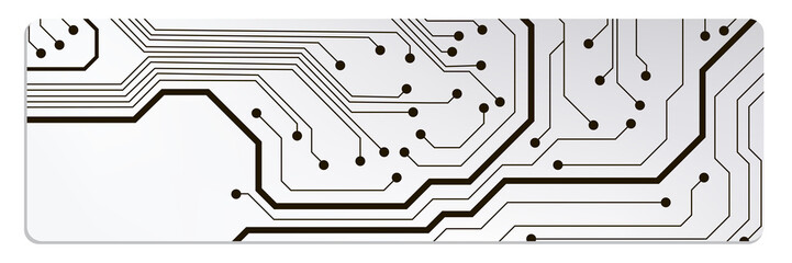 Poster - web circuit board techno banner. eps10 vector illustration