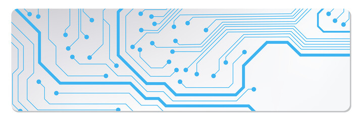 Wall Mural - web circuit board techno banner. eps10 vector illustration