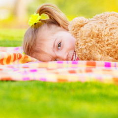 Wall Mural - Lovely girl in day care