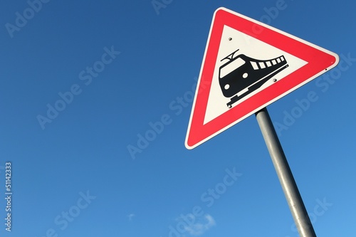Fotografía Deutsches Verkehrszeichen: Bahnübergang