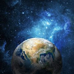 Wall Mural - earth and galaxy