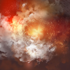 Wall Mural - cosmic clouds of mist