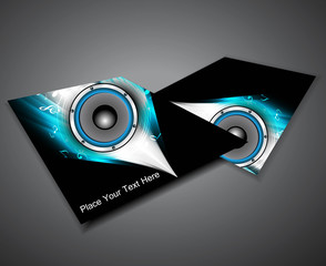 Wall Mural - abstract stylish black bright colorful blue business brochure mu