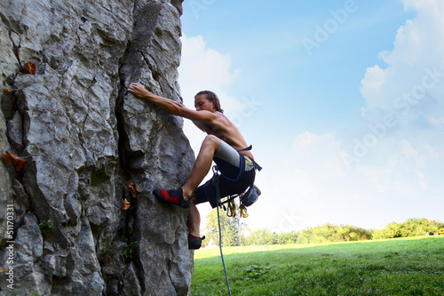 Foto-Leinwand ohne Rahmen - Climber (von Dudarev Mikhail)