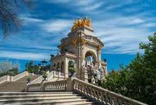 Stair Of Fountain In A Parc De La Ciutadella, Barcelona