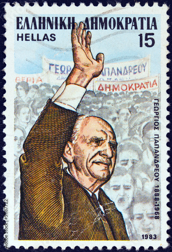 Fotografia Politician Georgios Papandreou (Greece 1983)