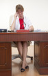 Female doctor sitting at desk