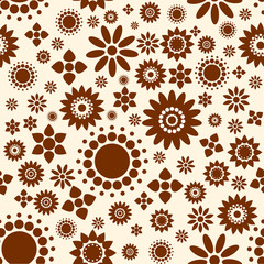 Wall Mural - Seamless pattern with  flower