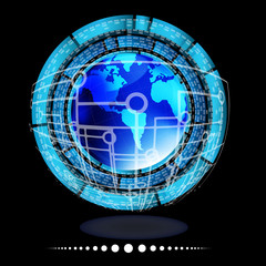 the newest internet technology.connection.cyber security.vector