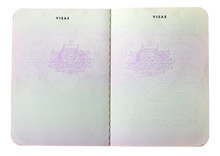 Blank Old Australian Passport Pages