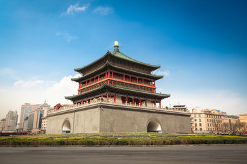 Wall Mural - xian bell tower in the center of the ancient city