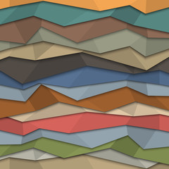 Wall Mural - 3d colored paper background - origami style