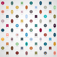 Poster - big collection of various emblems