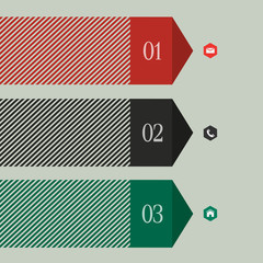 Poster - trendy banner-arrow design for infographics