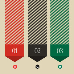 Poster - vertical banner-arrow design for infographics