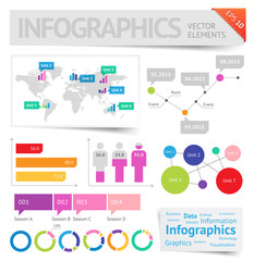 Wall Mural - Infographic design elements