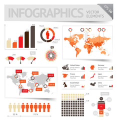 Wall Mural - Infographic design elements
