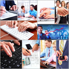 Canvas Print - Business people working in the office.