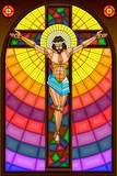 Stained Glass Painting of Crucifixion