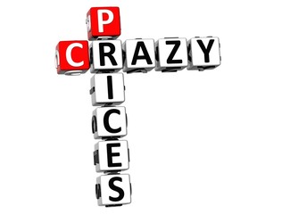 Wall Mural - 3D Crazy Prices Crossword